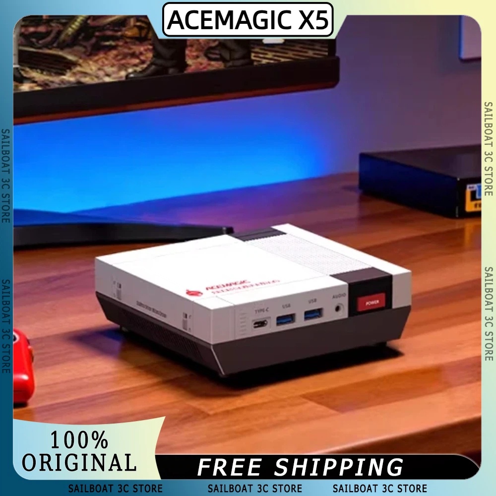 Retro Gaming Realm - جهاز كمبيوتر مكتبي صغير ACEMAGIC X5