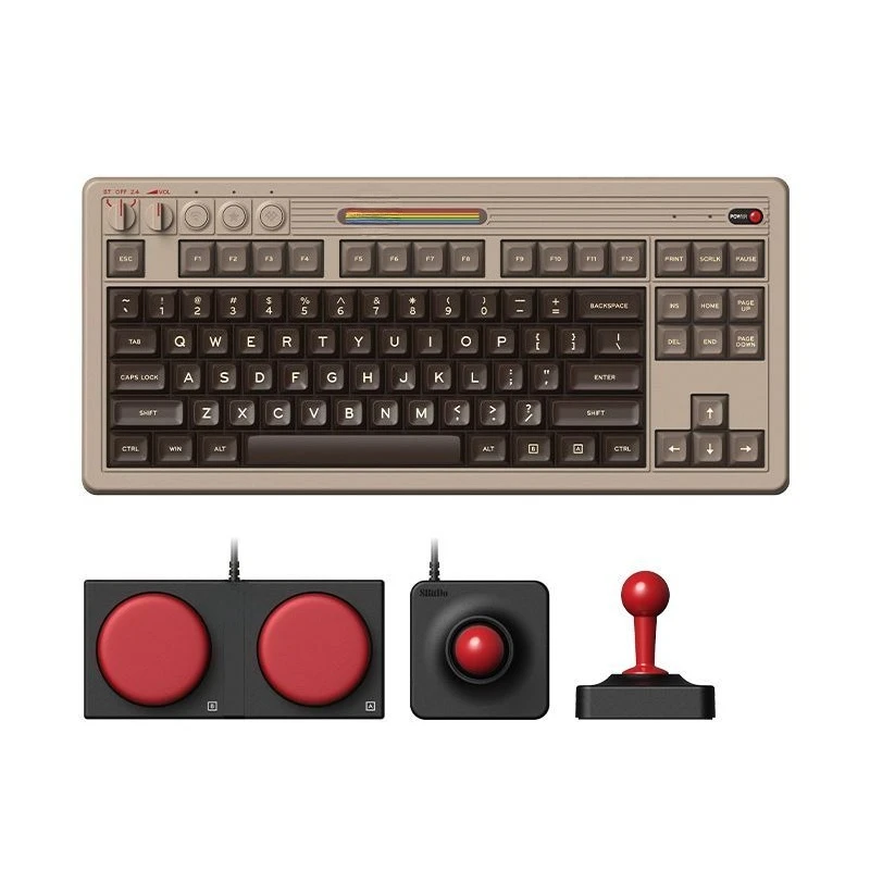 Retro Gaming Universe - Retro87C64 لوحة مفاتيح الألعاب الميكانيكية الرجعية