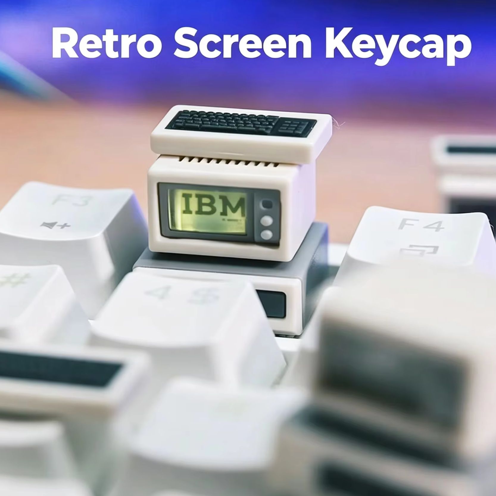 Retro Gaming Keyboard - غطاء مفتاح كمبيوتر بإضاءة خلفية بتصميم
