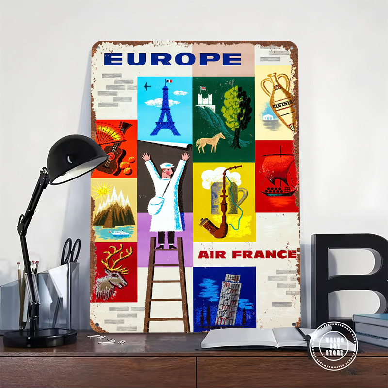 لوحة معدنية بتصميم أوروبا إير  - مراجعة Retro Gaming France وسعره