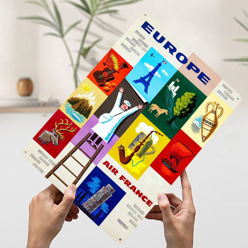 لوحة معدنية بتصميم أوروبا إير  - مراجعة Retro Gaming France وسعره