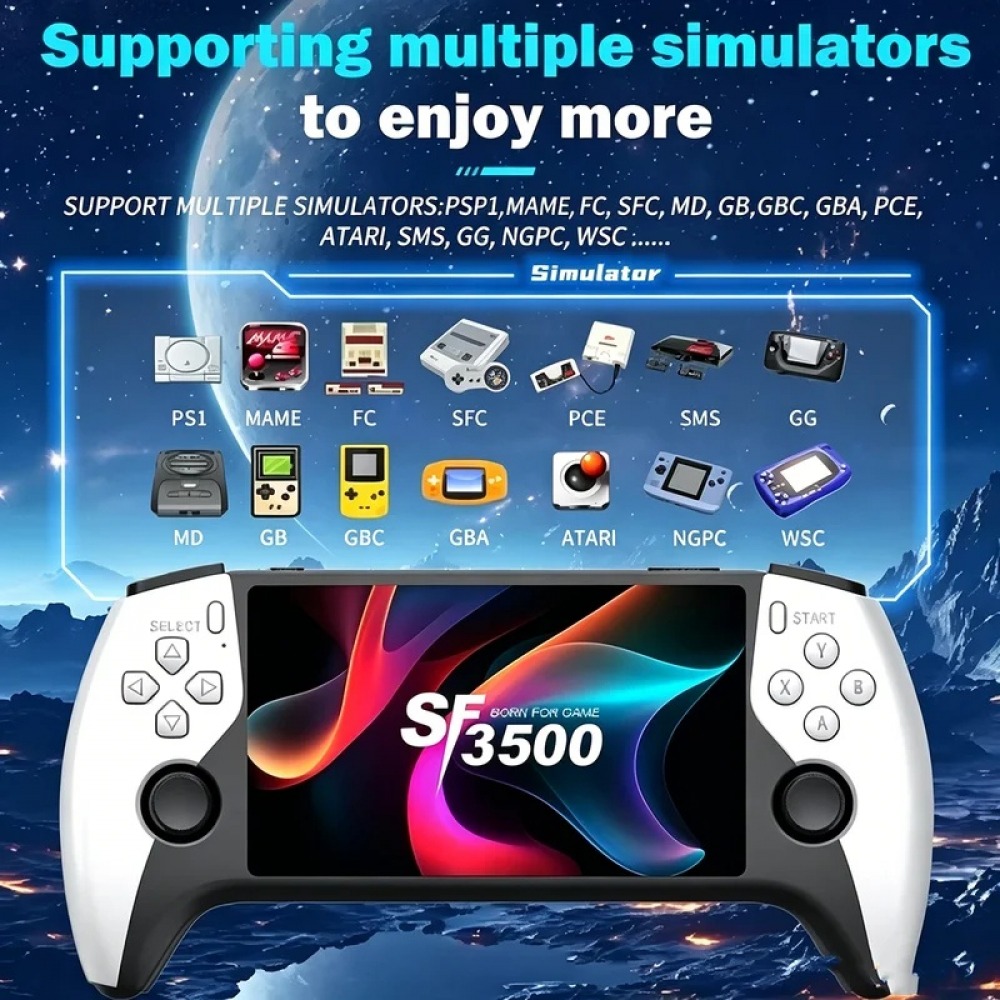 جهاز ألعاب محمول SF3500 بشاشة  - مراجعة Game Retro Gaming وسعره